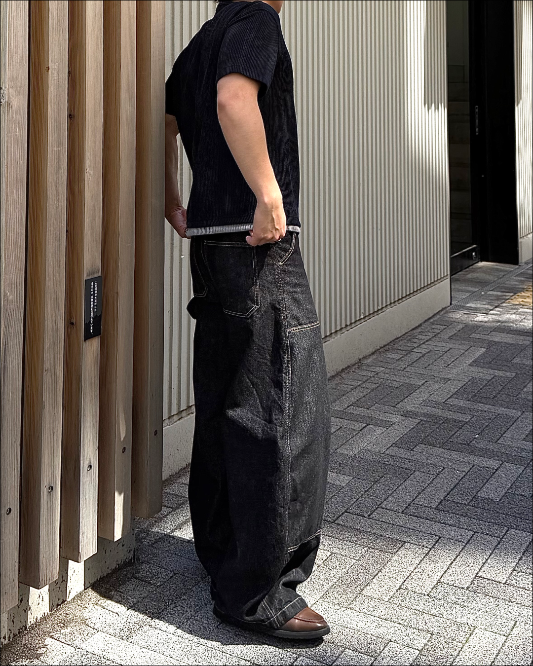 【即納】レイヤードワッフルヘンリーネックショートT TO5085