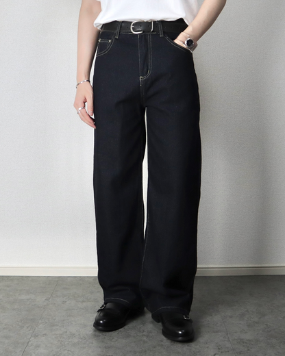 ハイストリートバイブワイドデニムパンツ TR0027