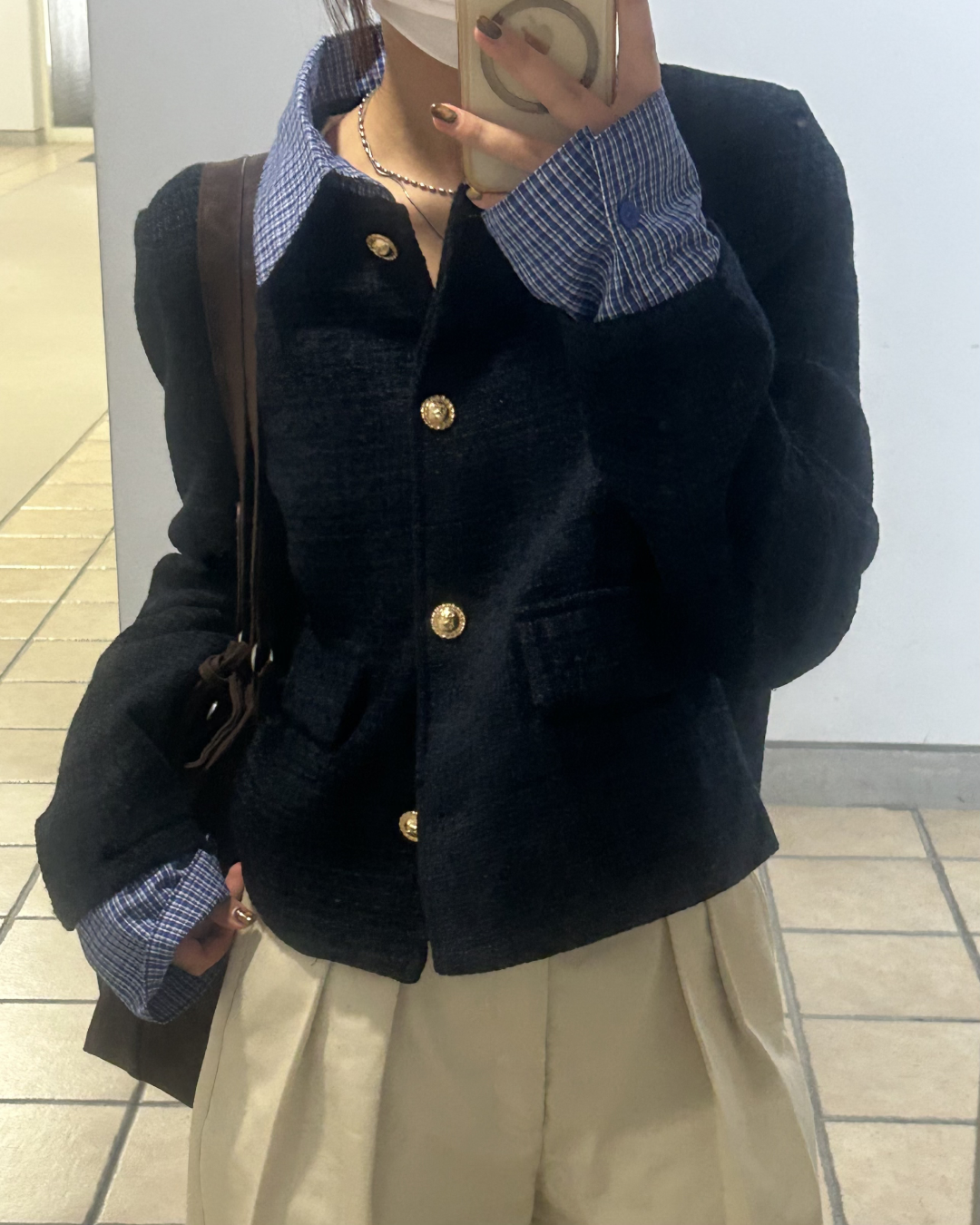 レイヤード風ショートツイードジャケットシャツ
TT0002