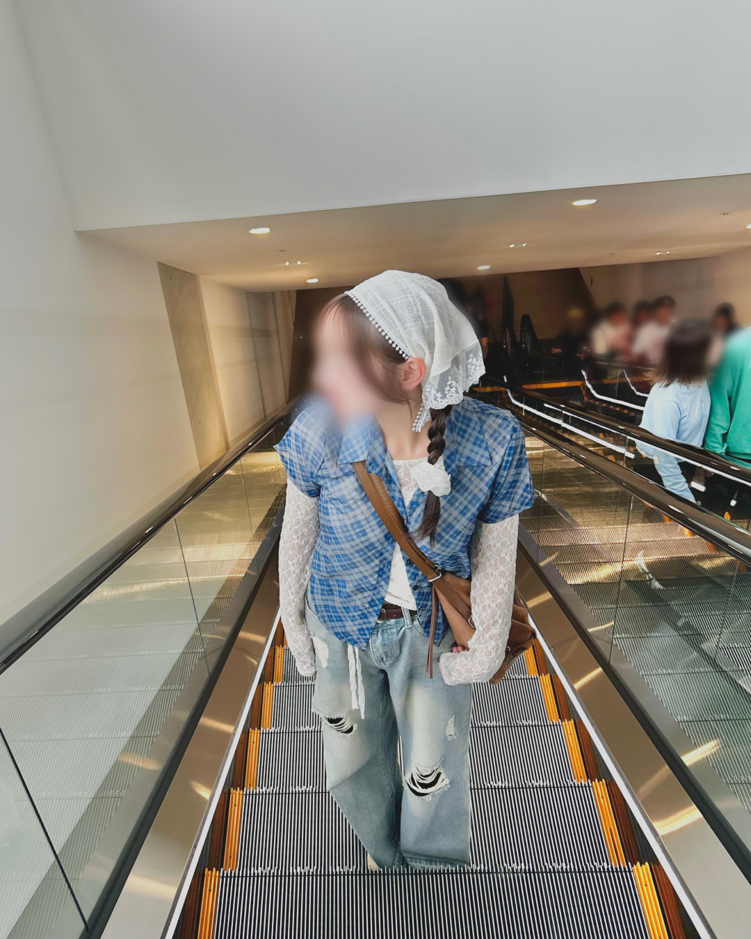 ハーフスリーブチェックショート丈シアーシャツ
TT0007