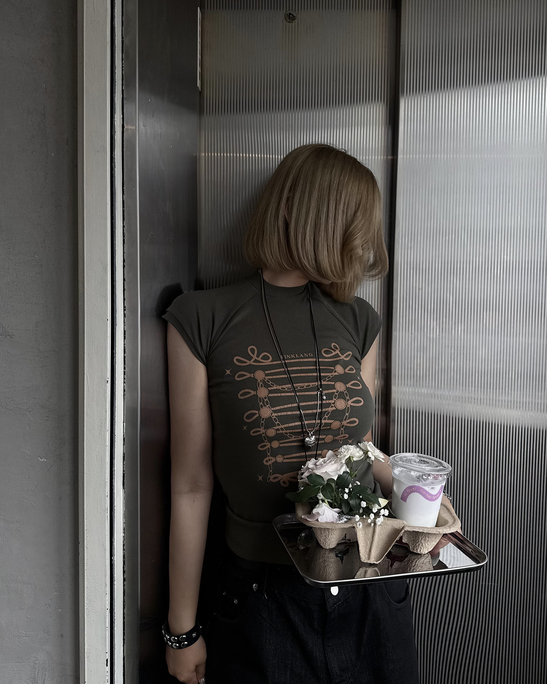 スクリプトロゴスリーブTシャツ UI0074