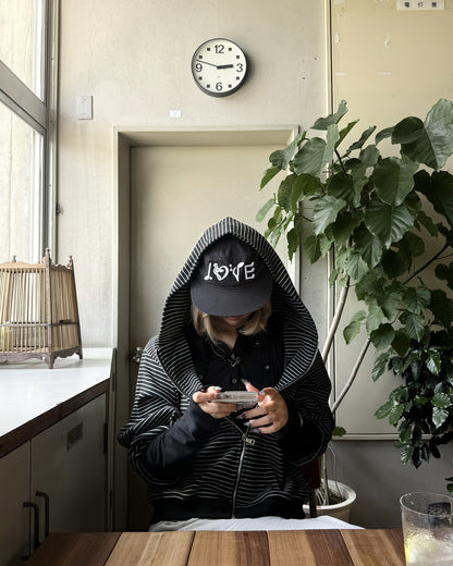 レトロ音符文字刺繍フラットキャップ UI0148