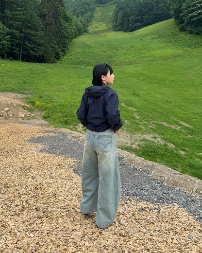 ウォッシュバルーンワイドデニムパンツ UK0005