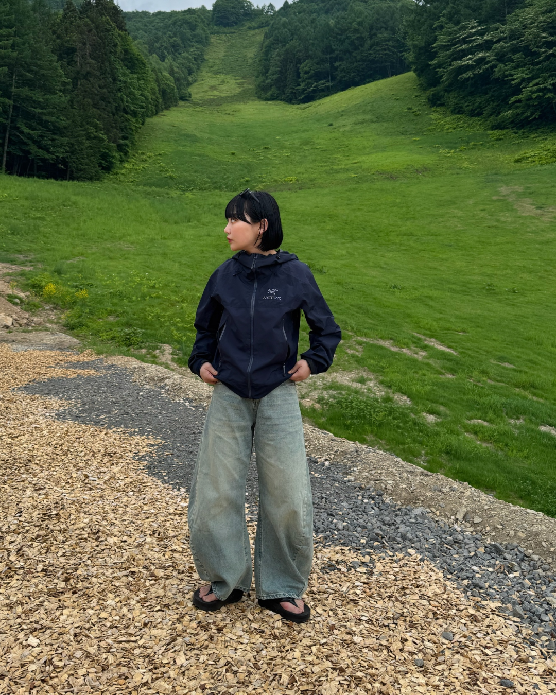 ウォッシュバルーンワイドデニムパンツ UK0005