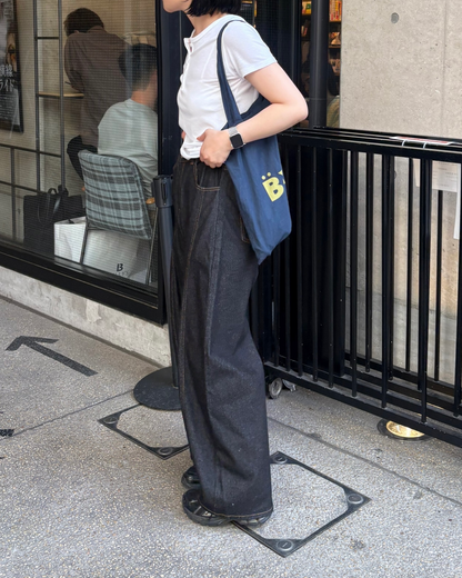 インディゴラインワイドデニムパンツ UK0010