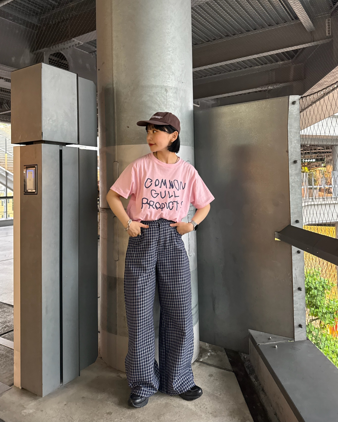 チェックワイドパンツ UK0013