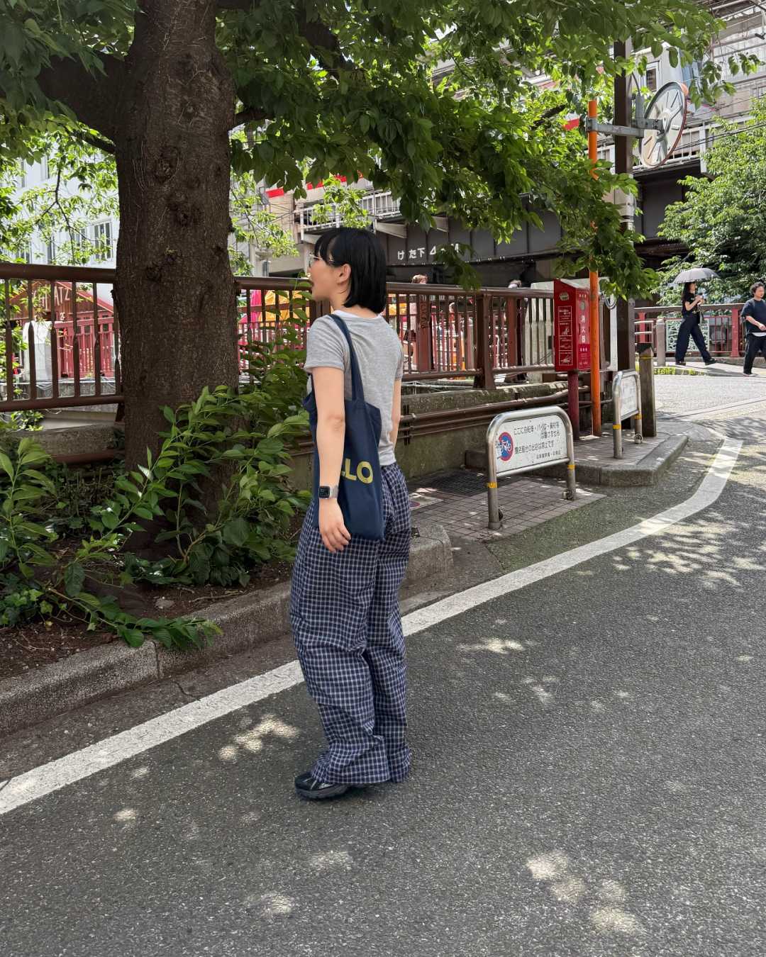 チェックワイドパンツ UK0013