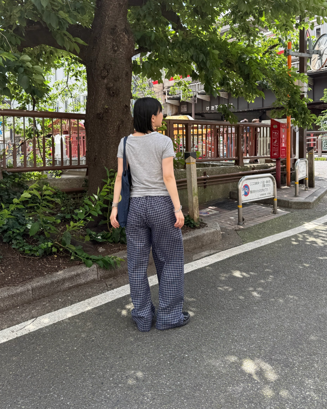 チェックワイドパンツ UK0013
