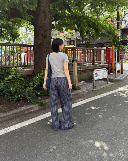 チェックワイドパンツ UK0013