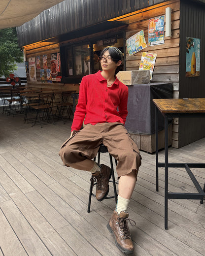 ルーズフィットカットオフカーゴハーフパンツ UT0009