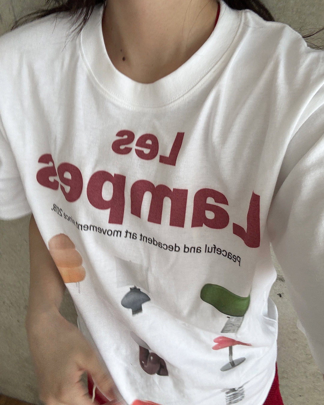 ランプデザインプリントTシャツ UU0059