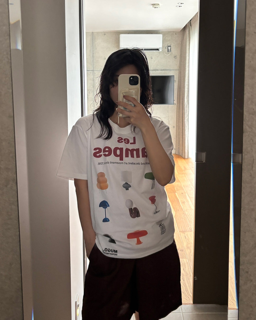 ランプデザインプリントTシャツ UU0059