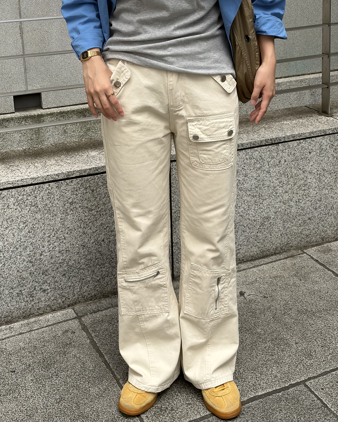 ハイウエストルーズスリミングロングパンツ WF0083