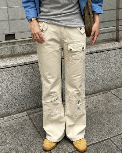 ハイウエストルーズスリミングロングパンツ WF0083