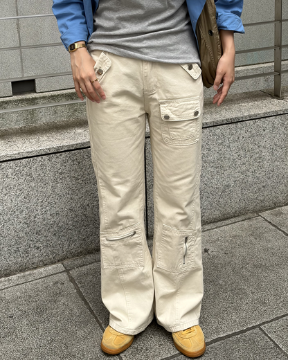 ハイウエストルーズスリミングロングパンツ WF0083