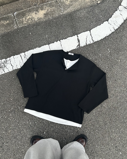 【即納】フェイク2ピースロングTシャツ WG0004