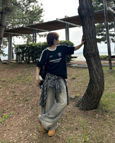 【即納】バイカラーユニフォームTシャツ WG0068