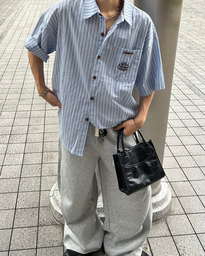 【即納】カラーストライプシャツ WG0071