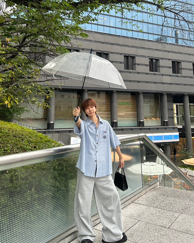 【即納】カラーストライプシャツ WG0071