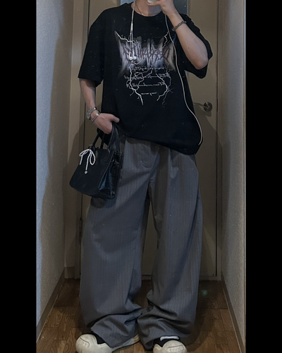 【即納】グラデーションフォントTシャツ WG0122