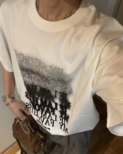 【即納】グラデーションフォントTシャツ WG0122