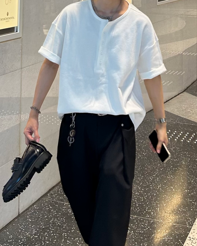 【即納】ヘンリーネックサーマルTシャツ WG0138