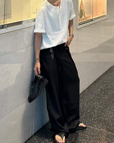 【即納】ヘンリーネックサーマルTシャツ WG0138