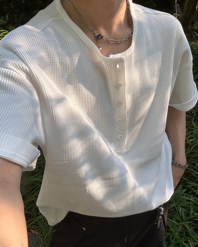 【即納】ヘンリーネックサーマルTシャツ WG0138