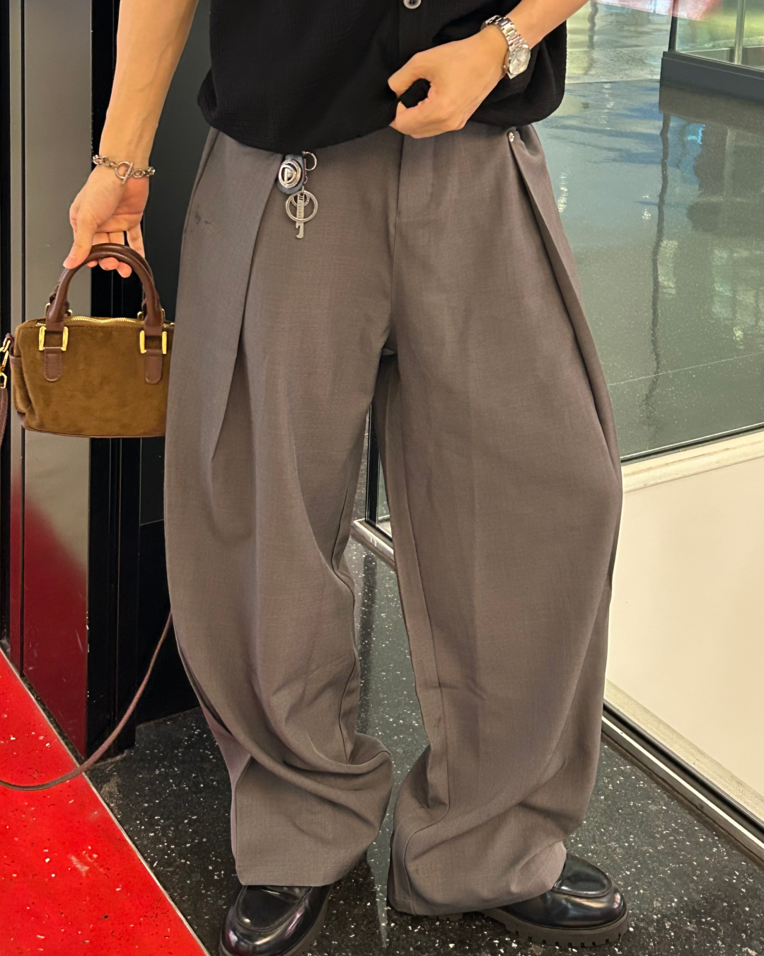 フロントタックストレートスラックス WG0143