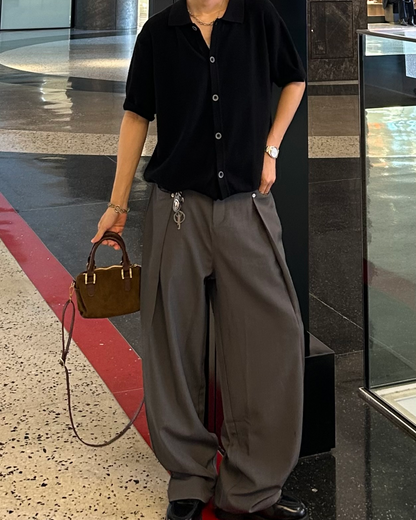 フロントタックストレートスラックス WG0143