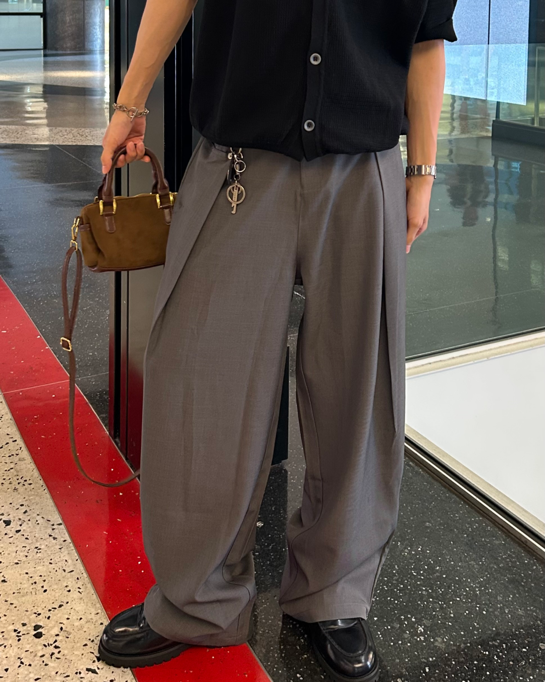 フロントタックストレートスラックス WG0143