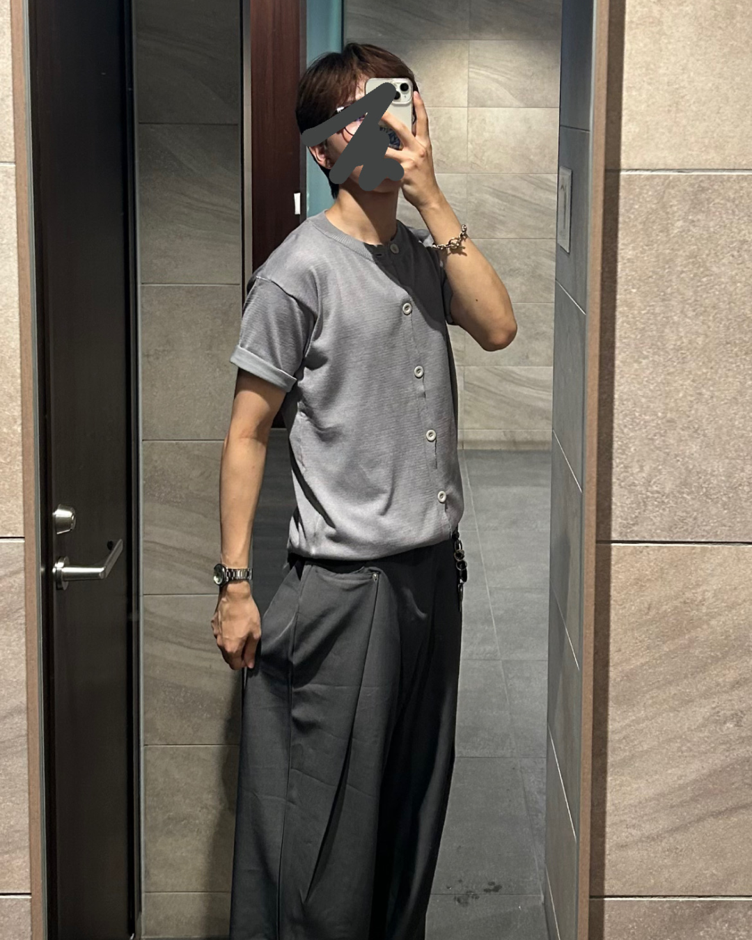 フロントタックストレートスラックス WG0143