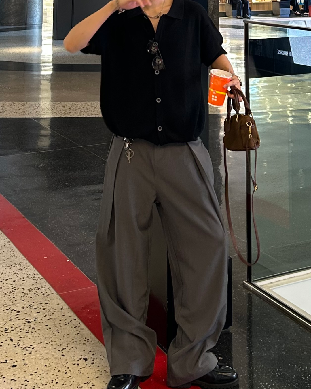 フロントタックストレートスラックス WG0143