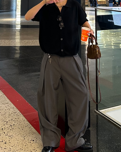 フロントタックストレートスラックス WG0143