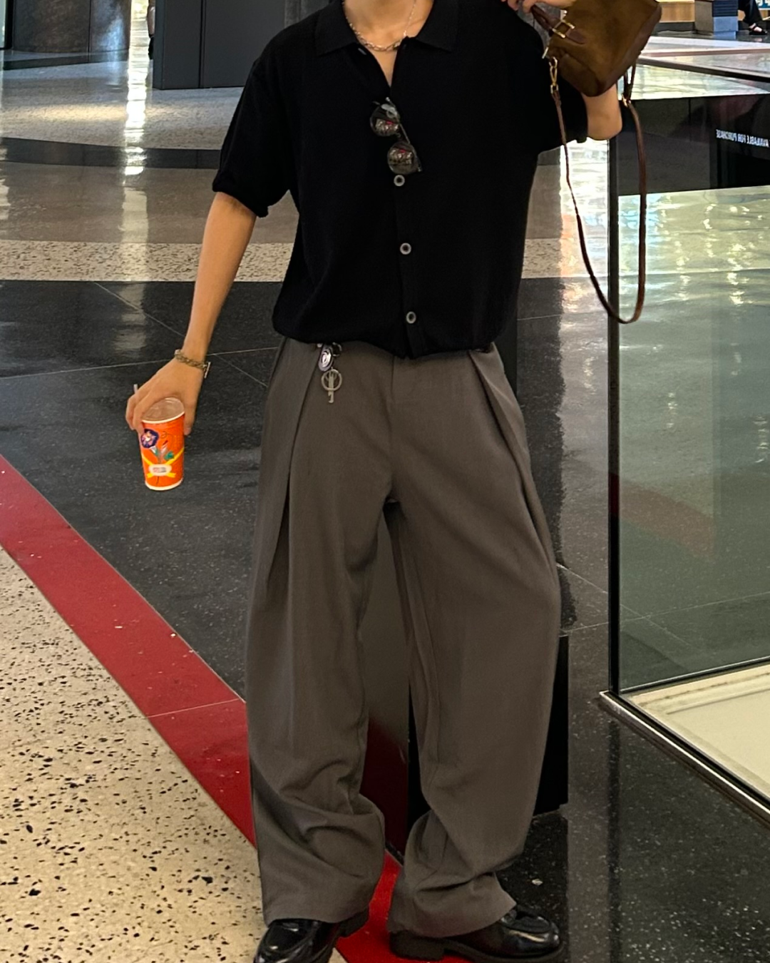 フロントタックストレートスラックス WG0143