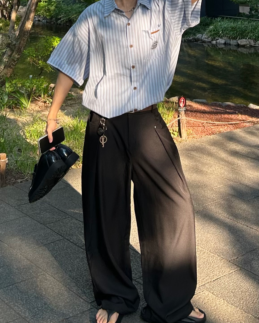 フロントタックストレートスラックス WG0143