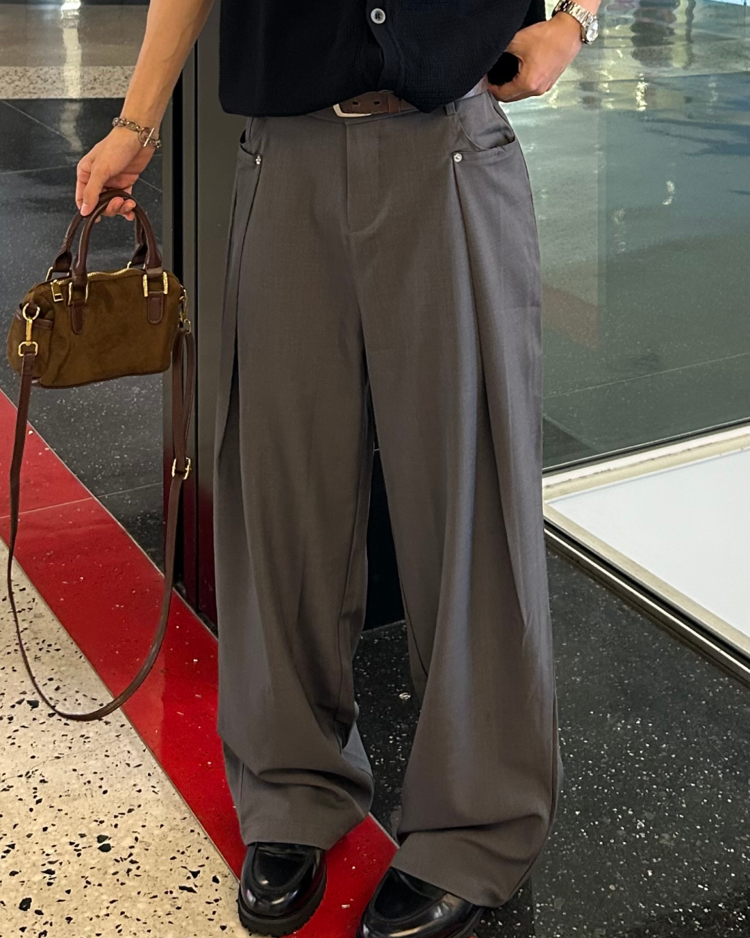 フロントタックストレートスラックス WG0143