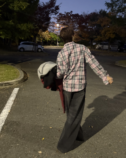 ピンクレトロチェックシャツ WG0165