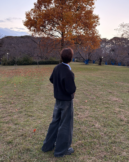 Vネックルーズニット WG0211