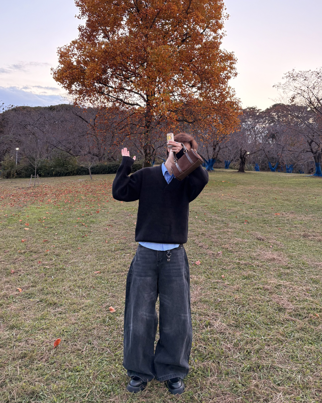 Vネックルーズニット WG0211