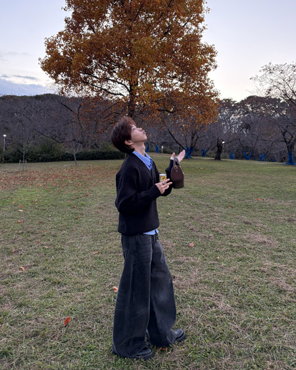 Vネックルーズニット WG0211