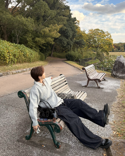 Vネックルーズニット WG0211