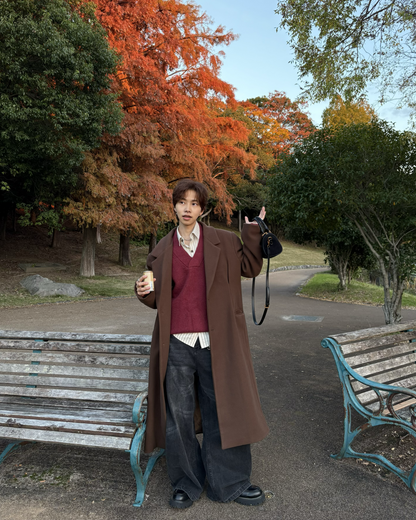 Vネックルーズニット WG0211