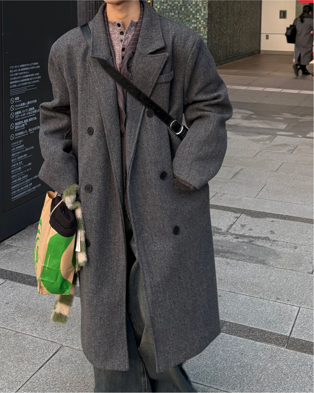 ダブルブレスト ロングチェスターコート WG0217 – YOLO（ヨロ