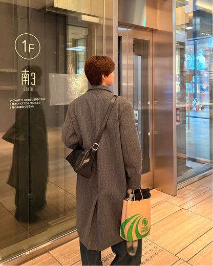 ダブルブレスト ロングチェスターコート WG0217