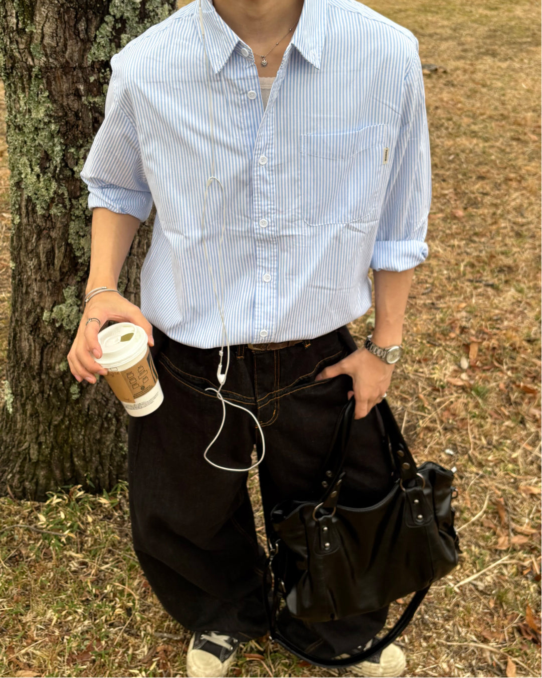 【一部即納】ミニマルストライプシャツ WG0301