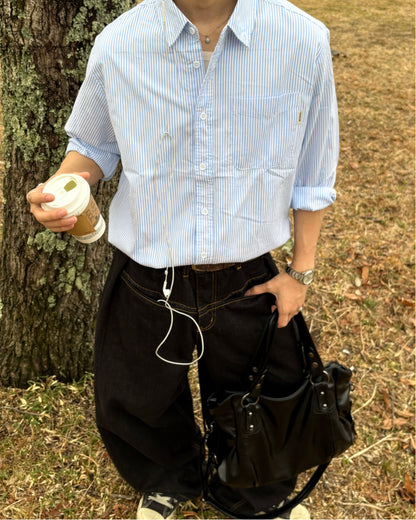 【一部即納】ミニマルストライプシャツ WG0301