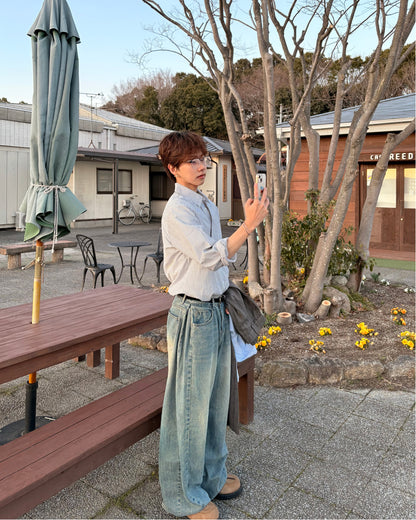 【一部即納】ミニマルストライプシャツ WG0301