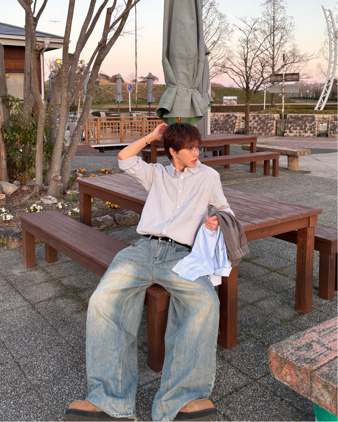 【一部即納】ミニマルストライプシャツ WG0301