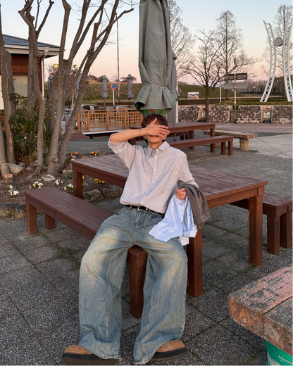 【一部即納】ミニマルストライプシャツ WG0301